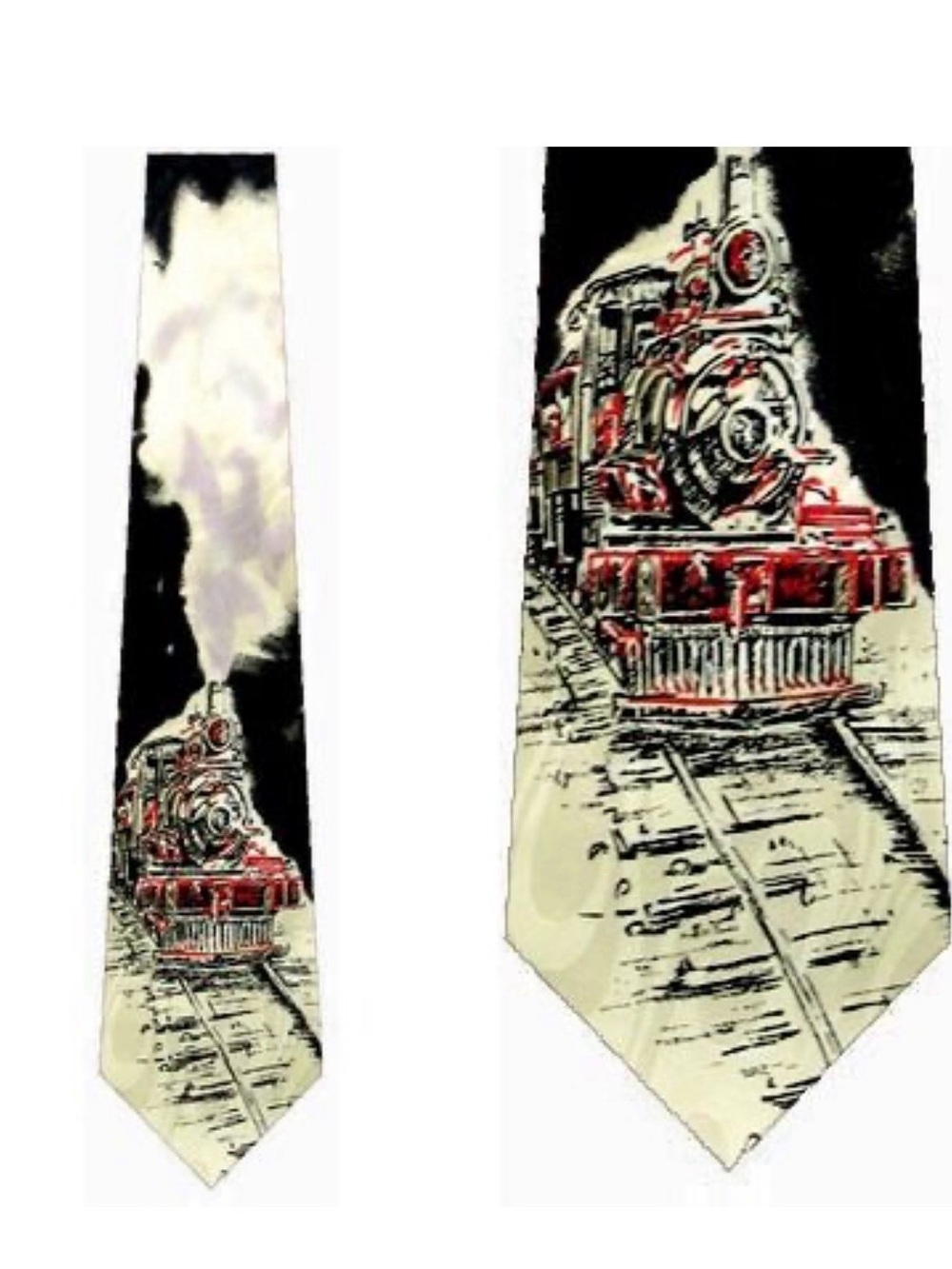 Men's Novelty Train Print Tie
